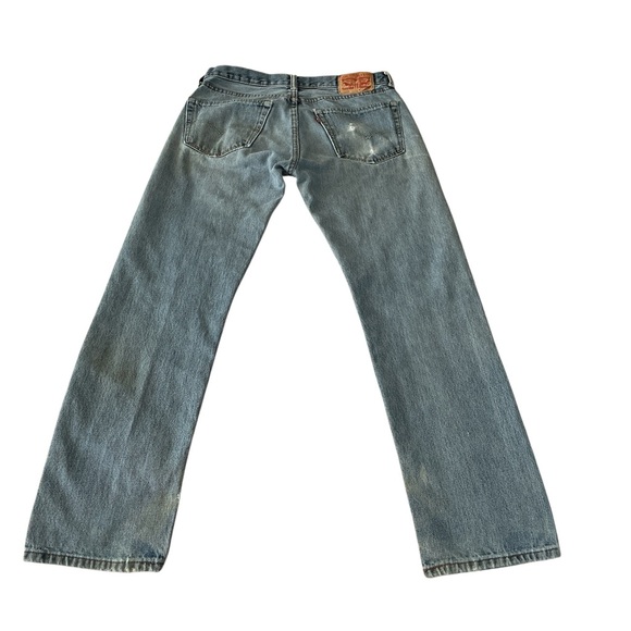 Men's Jeans Levi's 505 Regular Fit  - Distressed - Grunge 32 x 32 - Picture 3 of 8